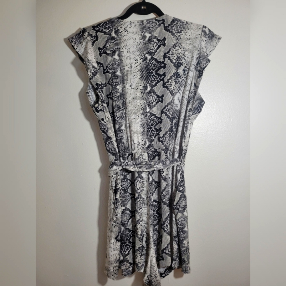 Sanctuary Snake Print Button Front Romper Size L - image 2